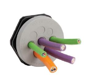 无接头电缆的引入固定系统